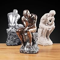 Vista 6 de Creative Thinker - Estatuas individuales para decoración de sala de estar, 9.6 pulgadas de alto, escultura única que mejora la creatividad y la Cobre