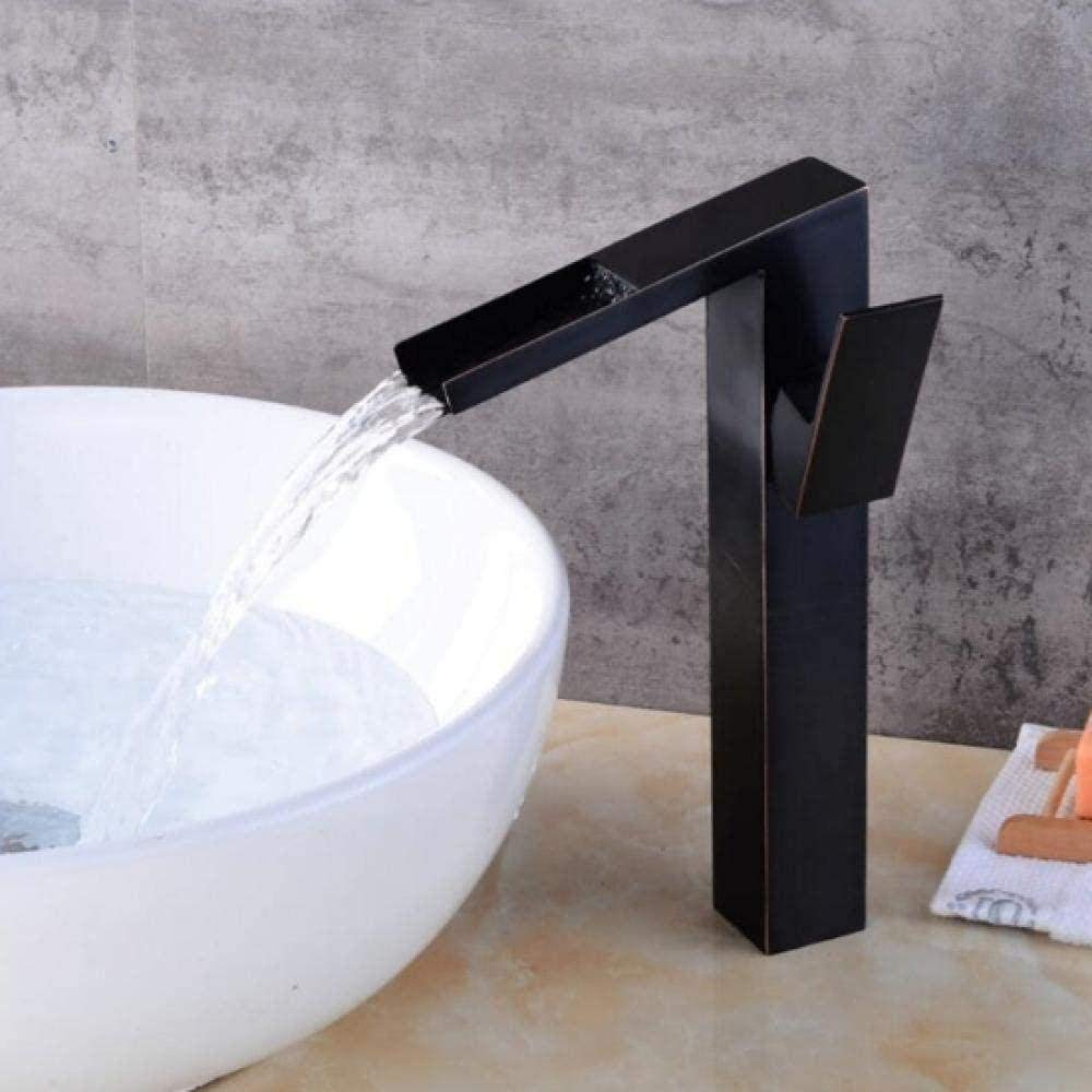 Grifo de cascada para baño que elimina salpicaduras en lavabos planos 3