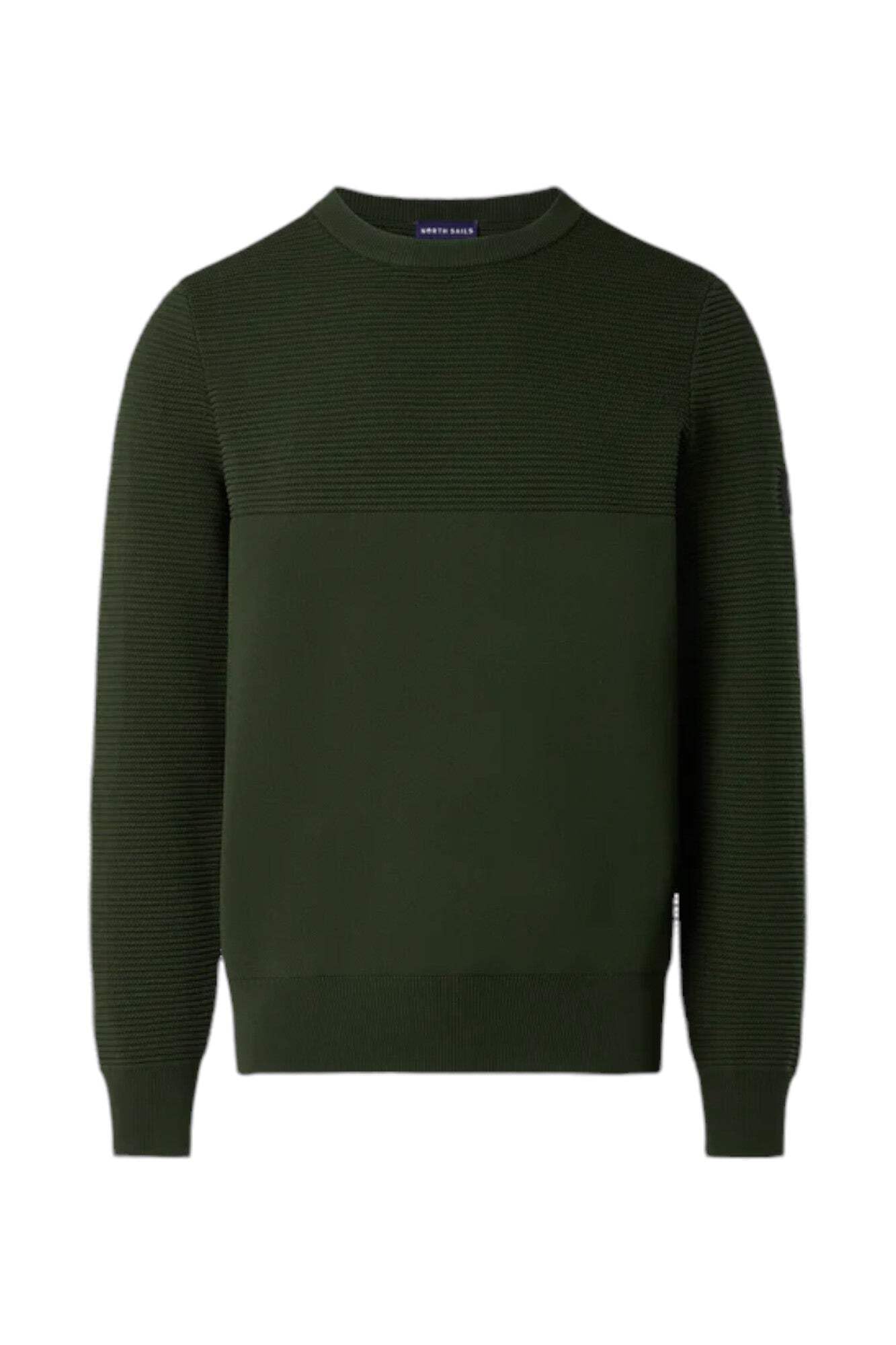 Pull vert North Sails pour homme en maille confortable et élégante