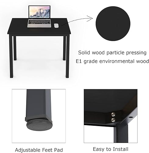 Miniatura 5 de sogesfurniture Escritorio de oficina de 39.3 pulgadas, escritorio para computadora, escritorio para juegos, mesa de computadora, estación de trabajo