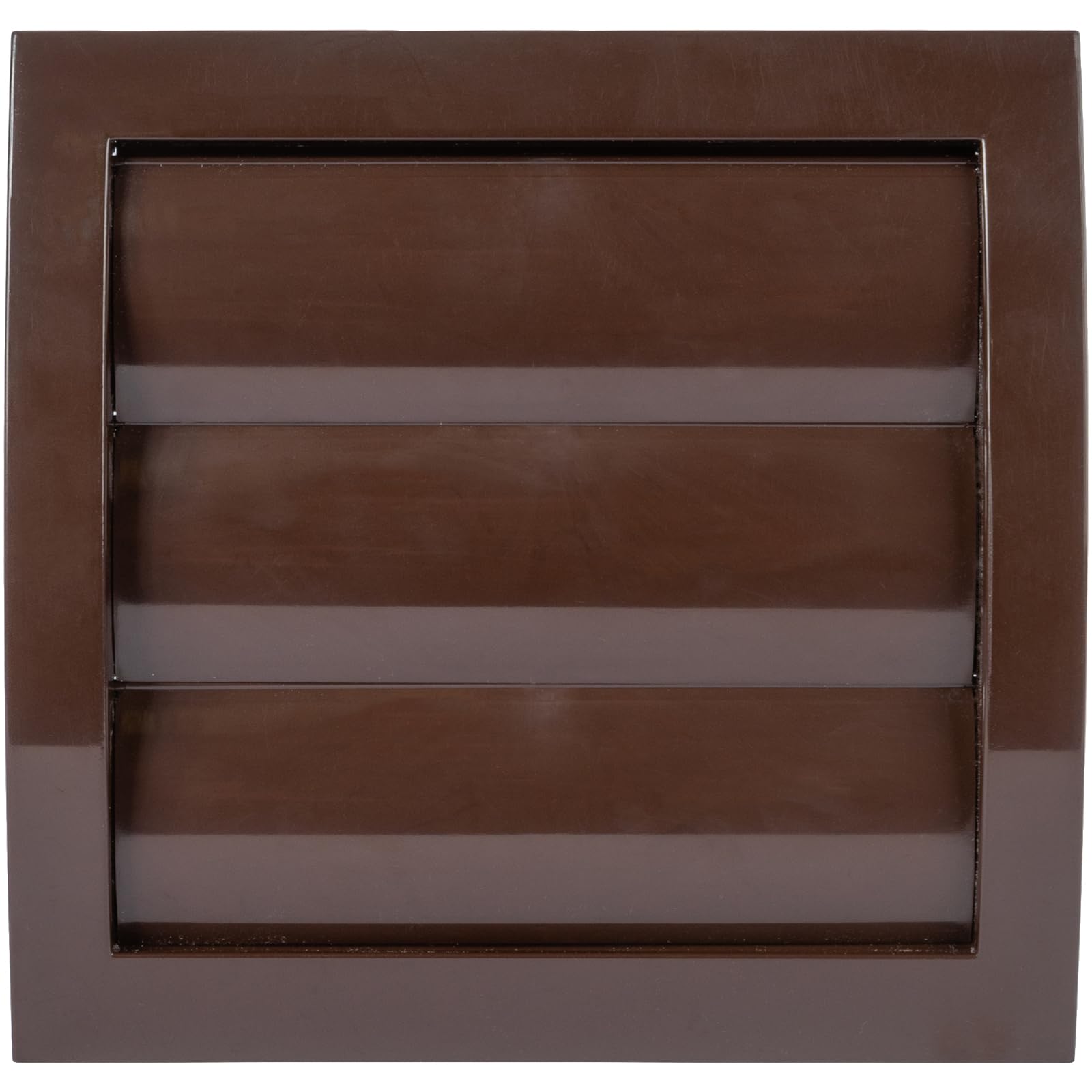 Vent Systems 4'' Inch Brown Air Vent Cover Dryer Vents and Bathroom Exhaust Vents Pipe, White Louvered Outdoor Dryer Vent Cover Opening Flap Vent Keeps Out Insects, Birds and Rodents