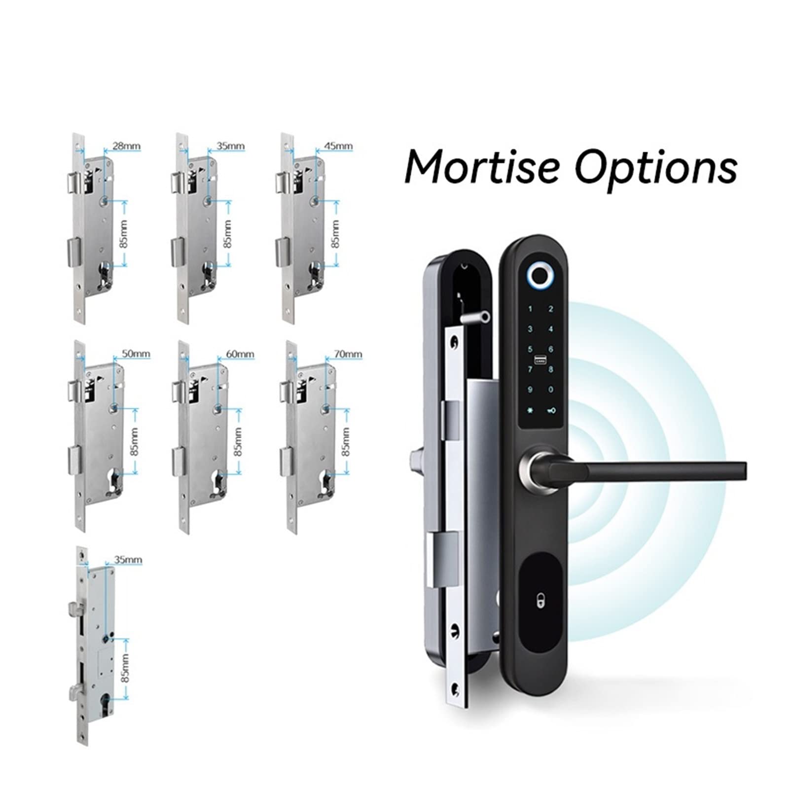 Serrure Intelligente Pour Porte En Verre,pas Besoin De Perçage Ni De