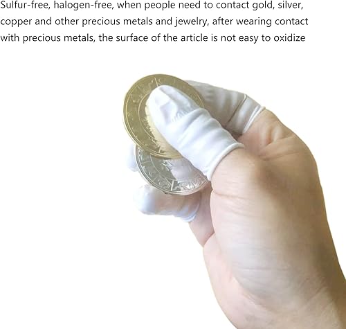 Miniatura 6 de Cunas de nitrilo desechables medianas, protectores de dedos antiestáticos, antialérgicos, adecuados para belleza, manicura, limpieza del hogar, 100