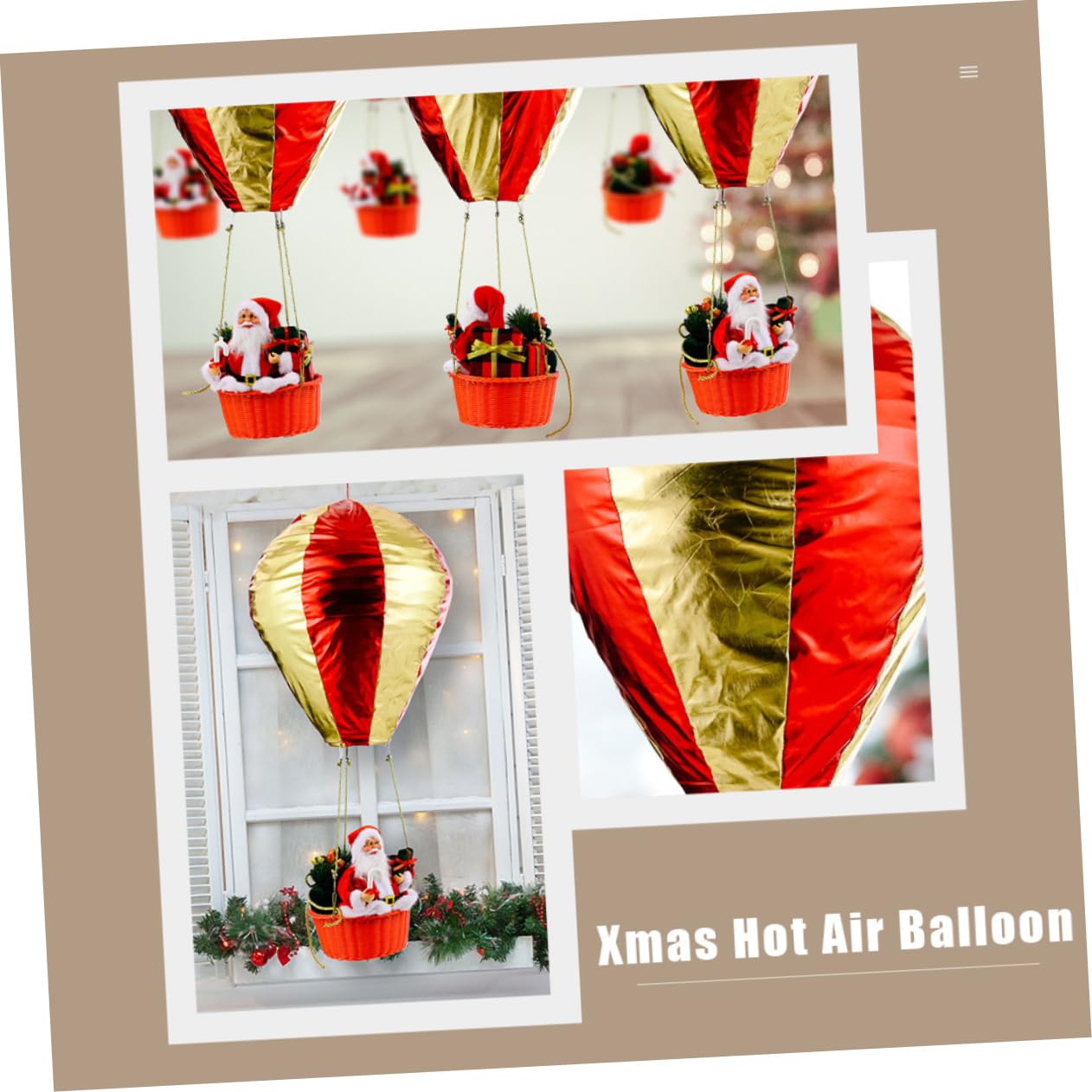 Mongolfiere Decoration Décor Suspendu Montgolfière Garneck - Lot De 3 Ornements Pour Mariage, Fête Ou Chambre Enfant Guirlande Ballon