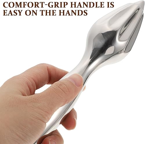 Miniatura 5 de YARNOW Escariador de cítricos de acero inoxidable, exprimidor de limón de mano, manual de exprimidor de frutas para el hogar, cocina, bar,