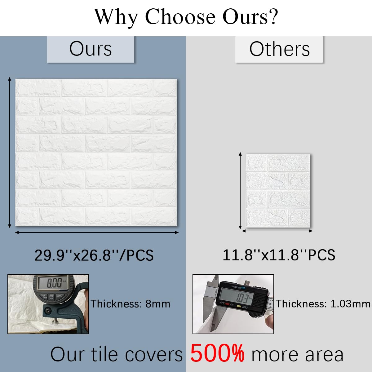 Arthome 20 Stück 3D Klebefolie Wandpaneele,Steinoptik Selbstklebend folie Wandpaneele Ziegel Verdicken Weiß Wandpapier Wasserfest Ziegelstein Wandtattoo PVC,für Wohnzimmer,Schlafzimmer, Wäscherei