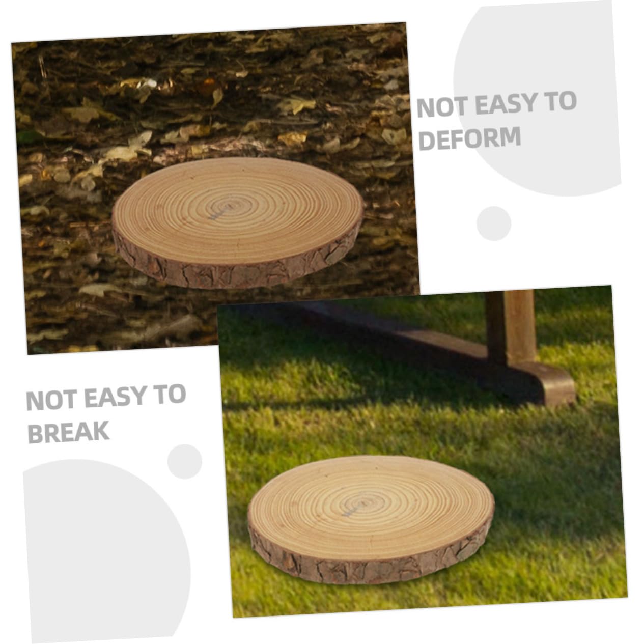 Outdoor Wood Stepping Stones for Garden Walkways Decorative Garden Log Lawn Decor for Pathways Handmade Wooden Stepping Stone