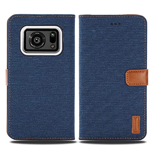 �yViesa�z�f�j�� �P�[�X �蒠�^ �݊��� AQUOS R6 / docomo SH-51B softbank �Ή� SHARP �蒠�P�[�X(�_�[�N�u���[) �S�ʕی� �x�X�g�f�j���ޗ� �J�[�h���[�|�P�b�g ���u���X�^���h�@�\ �X�}�z�P�[�X �V���[�vR6 