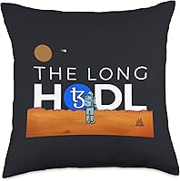 Vista 1 de The Long Hodl, Tezos To The Moon Crypto Gift Bear Market Throw Pillow
