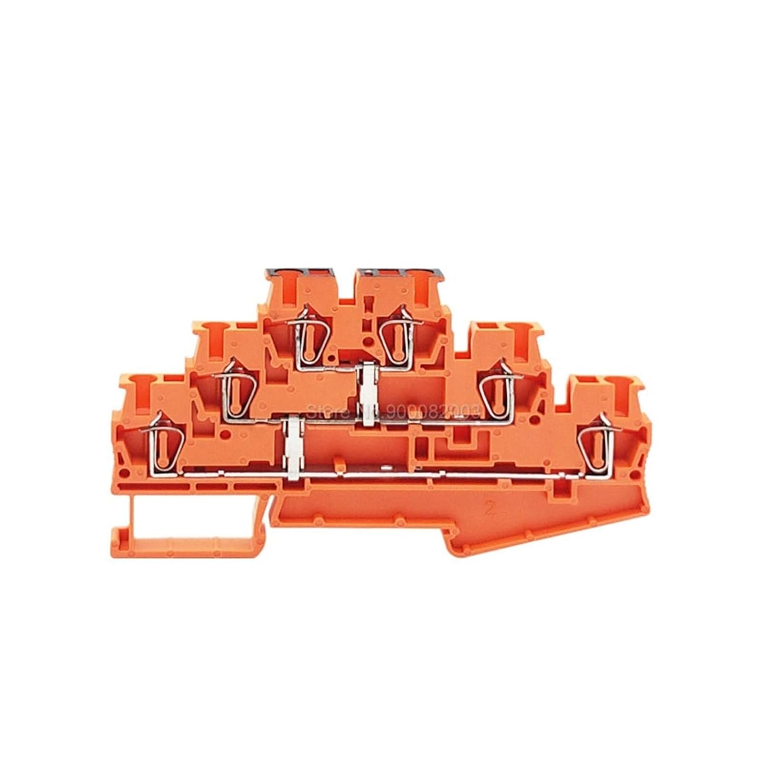 ST-2.5-3L-PV Three Level Spring Cage Terminal Block with Equipotential Bonder 5Pcs(Blue,10 Pcs)