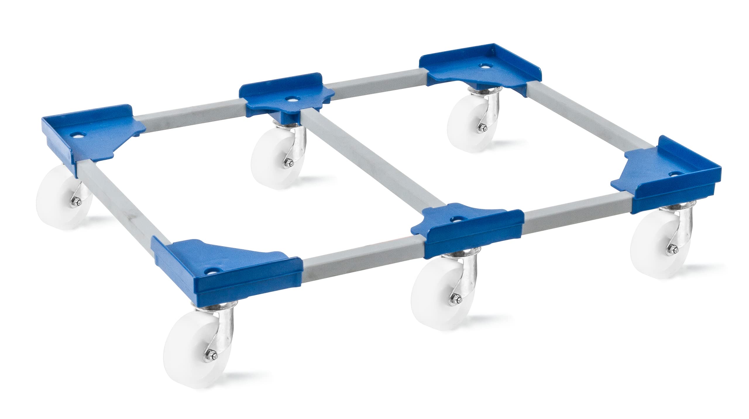 aidB Transportroller VARIABLE - 800x600-1x unterteilt - Kunststoffräder 6 Lenkrollen Blau - 1St