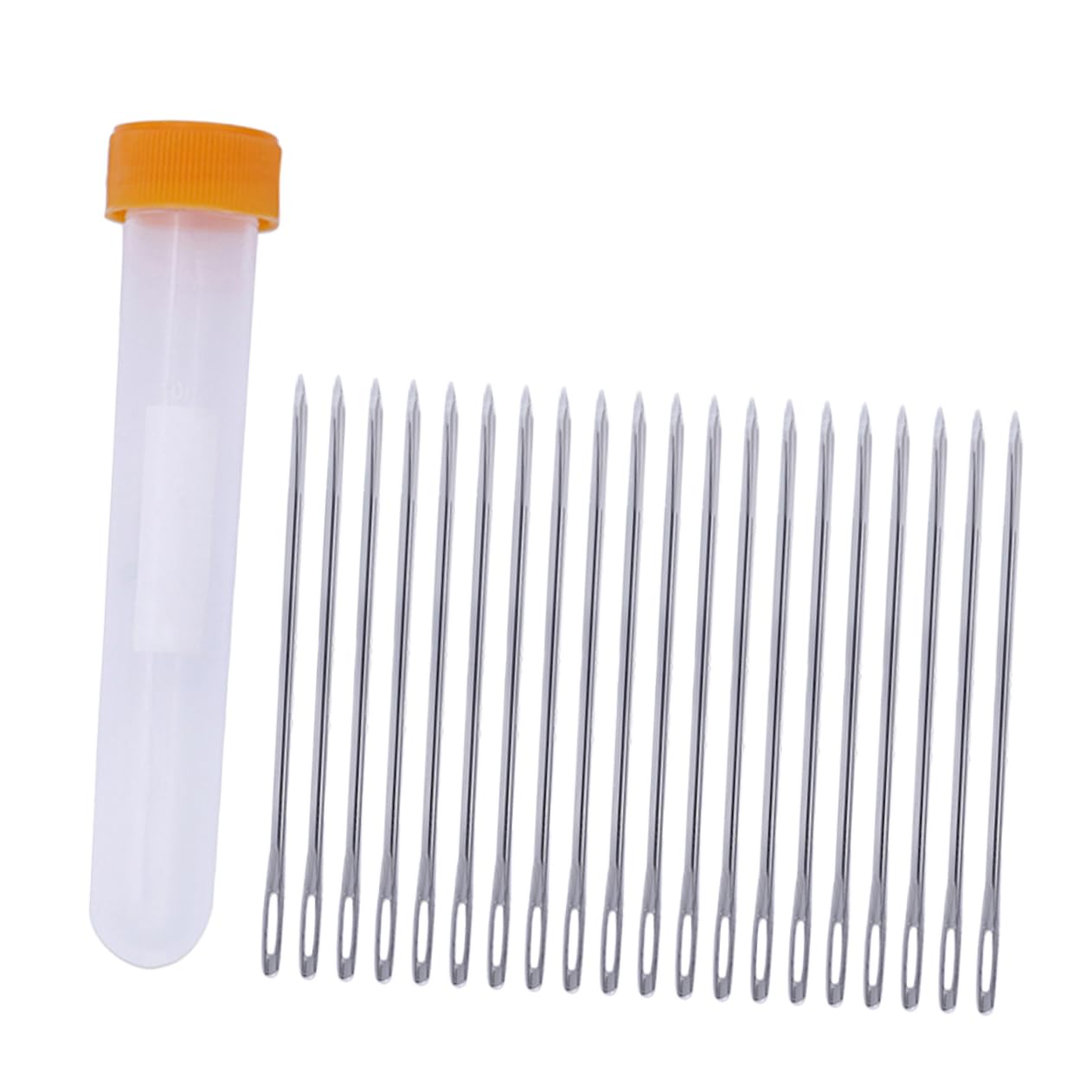 AUTSUPPL DIY Leather Craft Needles Kit 20pcs Non-Sharp Large Eye Stitching Needles for Leather with Organizer