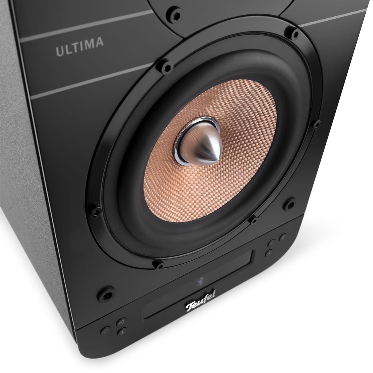 Teufel Ultima 25 Aktiv - Aktive Regallautsprecher mit Bluetooth und integriertem AV-Receiver, Dolby Audio, DAB+ und FM Radio, HDMI ARC CEC, Touch Slider - schwarz