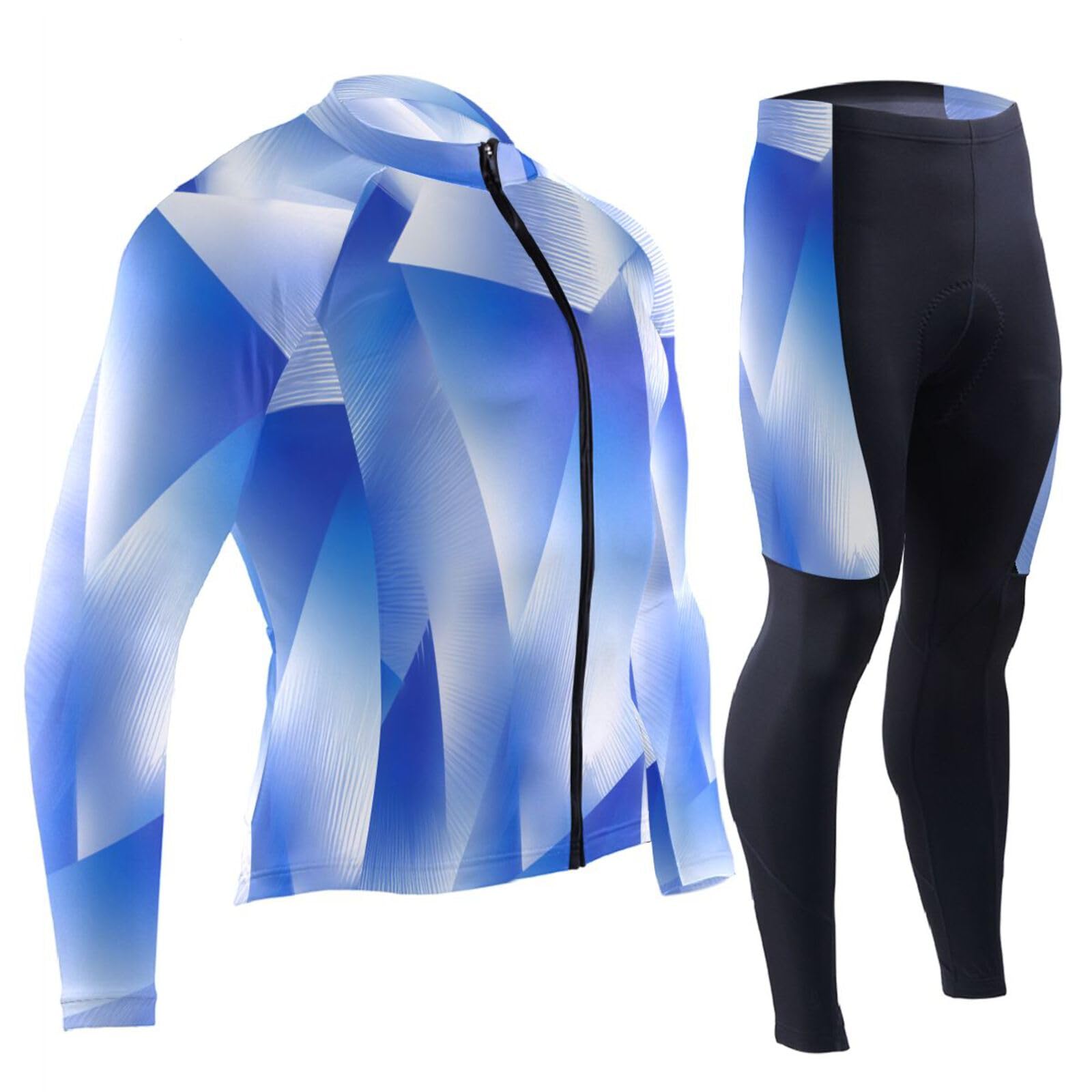 Herren-Radtrikot mit Taschen, winddicht, 3D-gepolstert