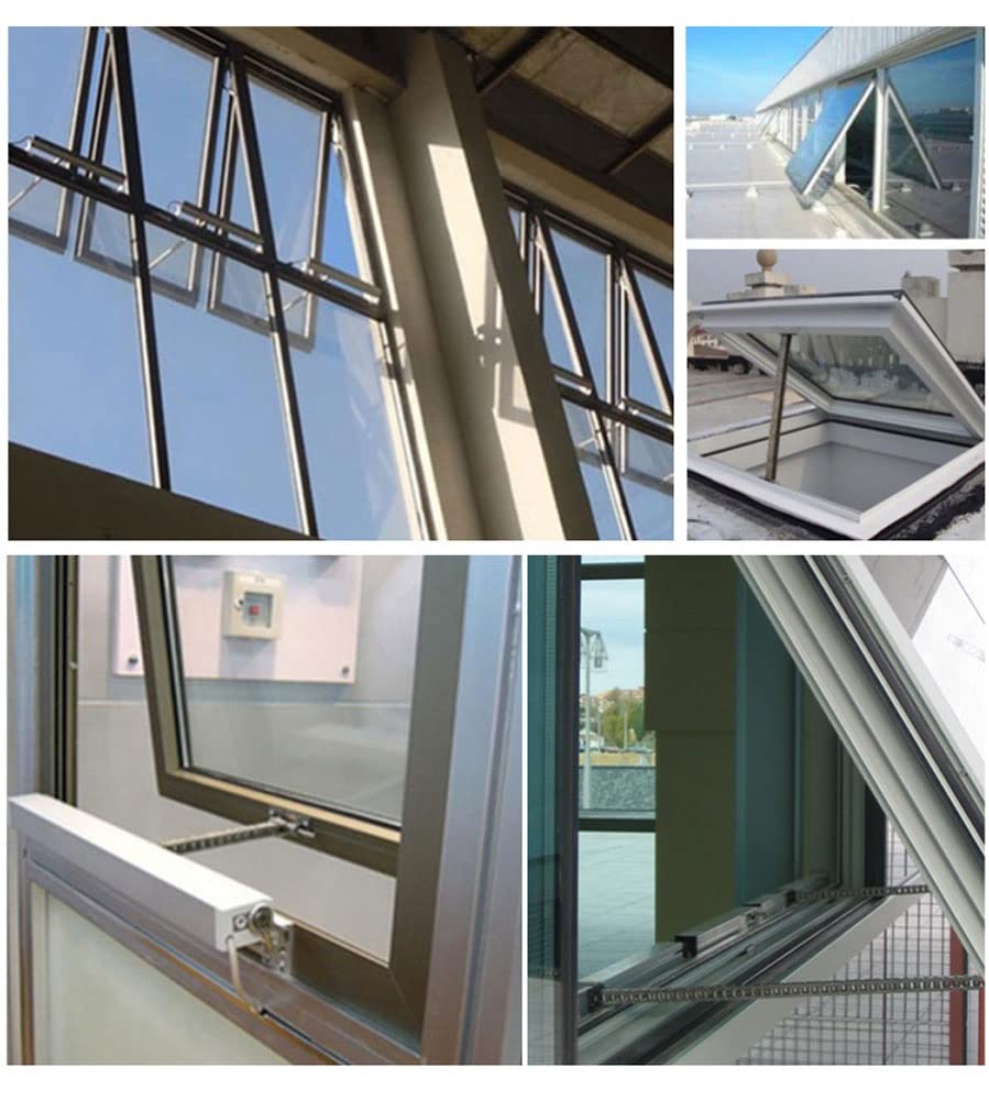 Actuador eléctrico de cadena para abrir ventanas con interruptor de pared y mando a distancia para sistema de ventilación automática