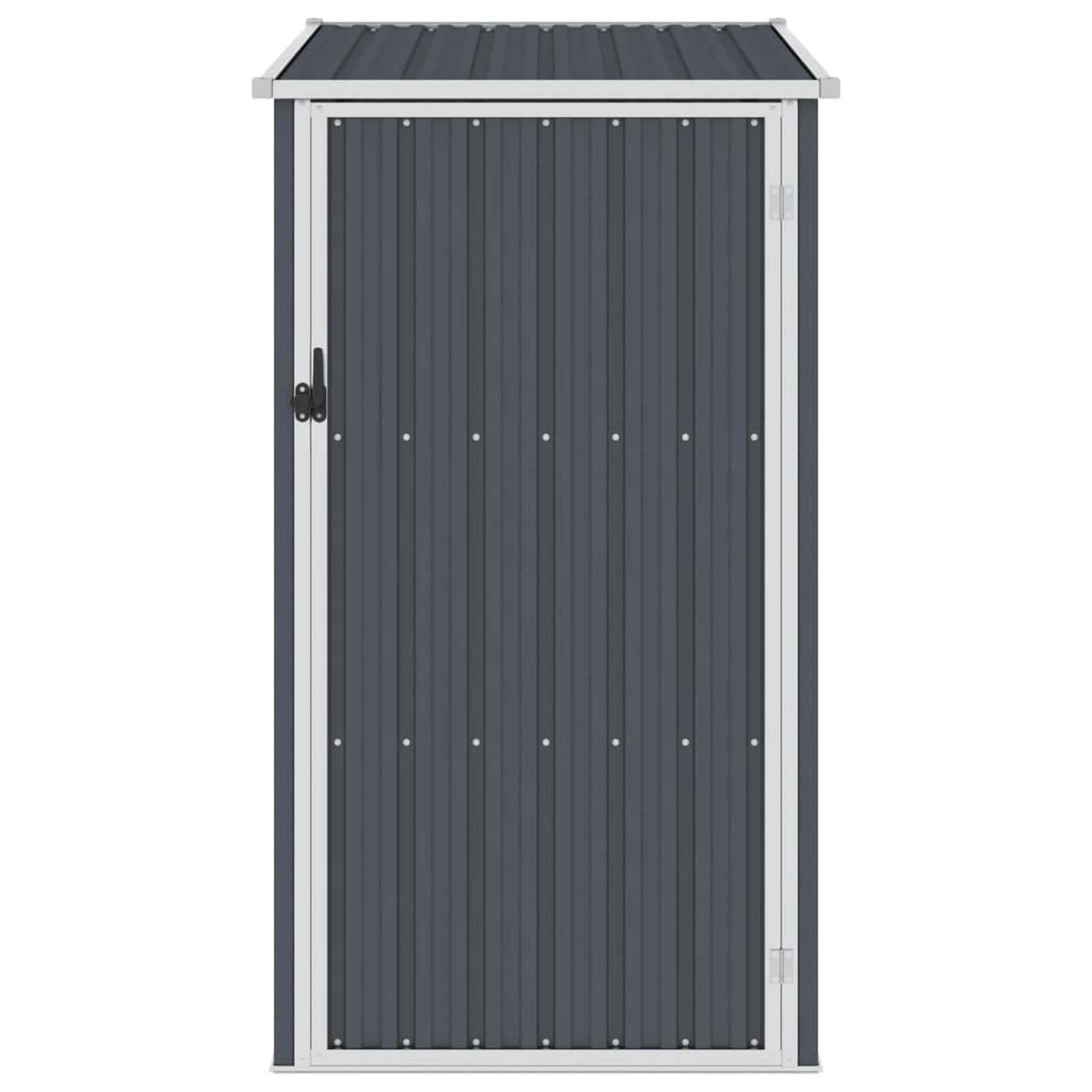 Gecheer Casetta da giardino in metallo, capanno per attrezzi da giardino, capanno in acciaio zincato, antracite, 87 x 98 x 159 cm (senza fondo)