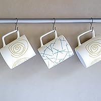 Vista 8 de Ganchos negros de metal resistente en forma de S – Paquete de 10 ganchos para colgar ropa o ollas de cocina, armario, jeans, bolsas, utilidad