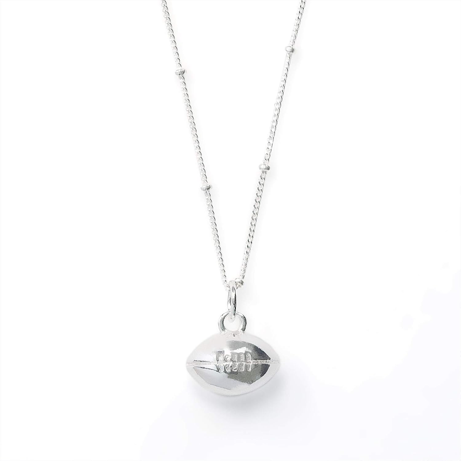 Chelsea Charles Football Charm Necklace for Women, Gift for Flag Football Players, Athletes, Teams, Coaches and Fans
