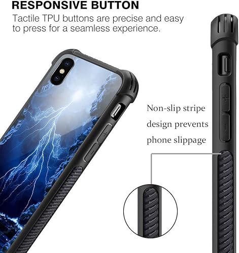 Miniatura 5 de Funda para iPhone Xs Max, de cristal templado 9H para iPhone Xs Max, diseño a prueba de golpes, antirrayones, para Apple iPhone Xs Max de 6.5