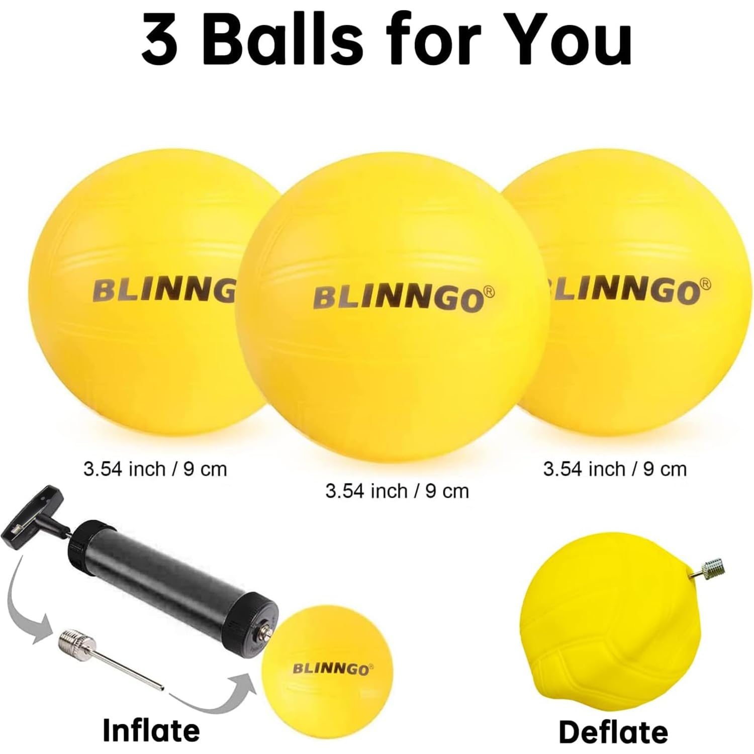 Roundnet - Juego de 3 bolas, disponible todo el día, juego de red redonda con tira de luz, césped, playa, patio trasero, juego de red redonda para principiantes y jugadores