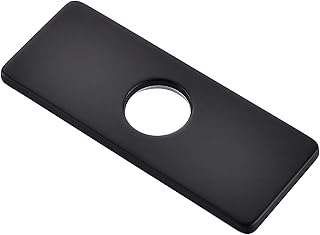 6"Faucet Hole Cover Deck Plate,Bathroom Sink Hole Cover,Brushed Nickel Kitchen Sink Hole Cover Plate,Premium Stainless Steel Replacement 3-Hole Escutcheon Plate (B)