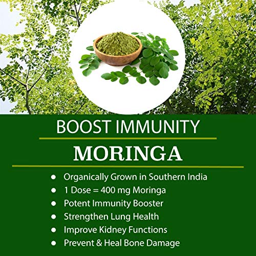 Organic Vegan Super Greens Capsules with Ashwagandha - Immune Support with All Natural Whole Food Nutrients Chlorella, Moringa, Spirulina, Turmeric, Kale. Improve Digestion, Boost Energy - Detox Pills - Image 5