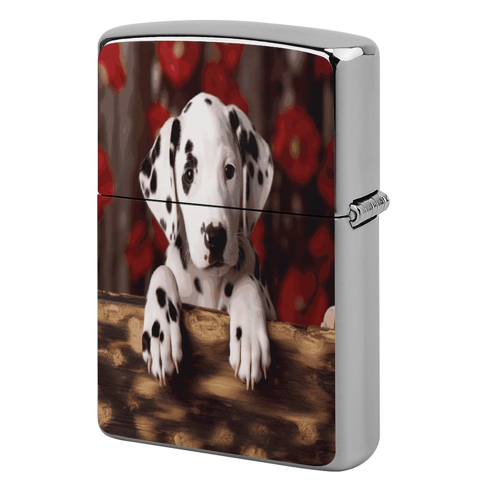 Fekiloot Style Dalmatian Puppy Lighter Case Cover Metal Lighter Case