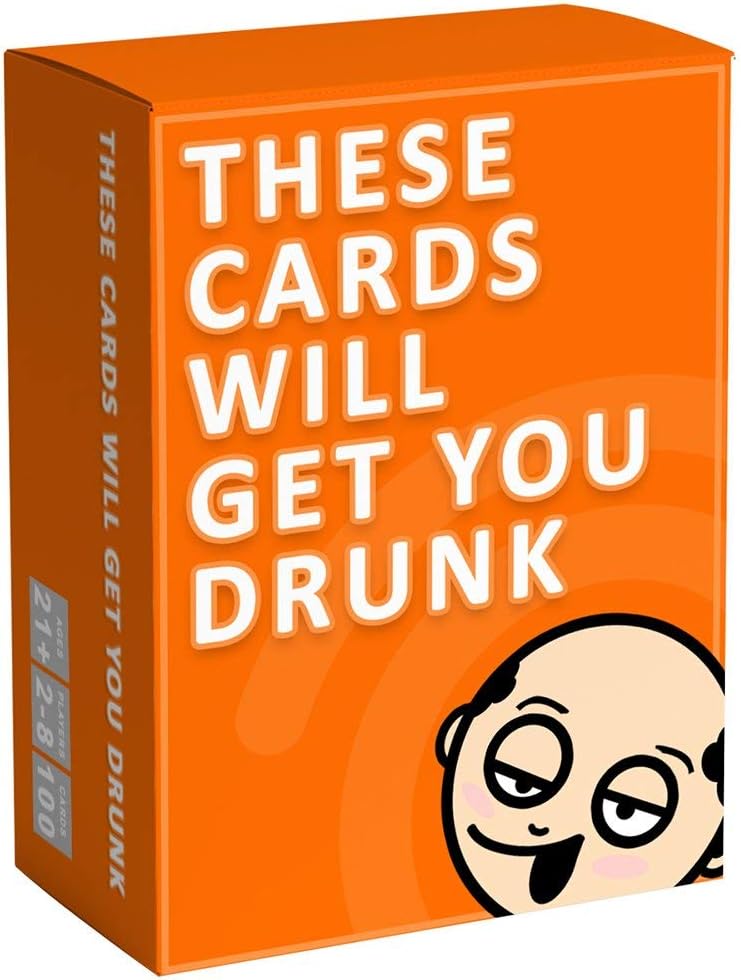 These Cards Will Get You Drunk - Fun Adult Drinking Card Game For Parties (Orange)