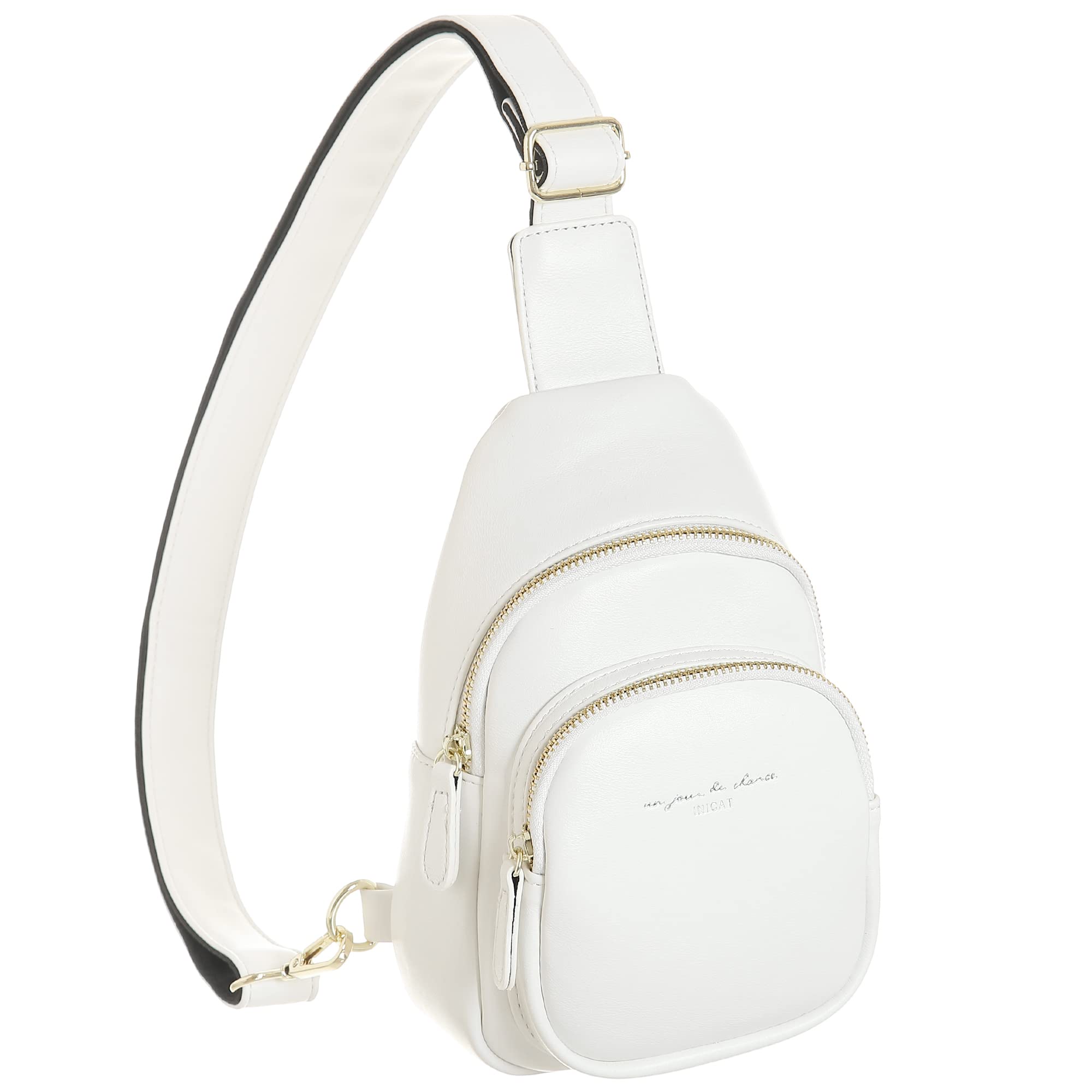 INICAT Fanny Packs for Women,Fashion Cute Small Sling Bag,Crossbody Bag Purse(Style2-White)
