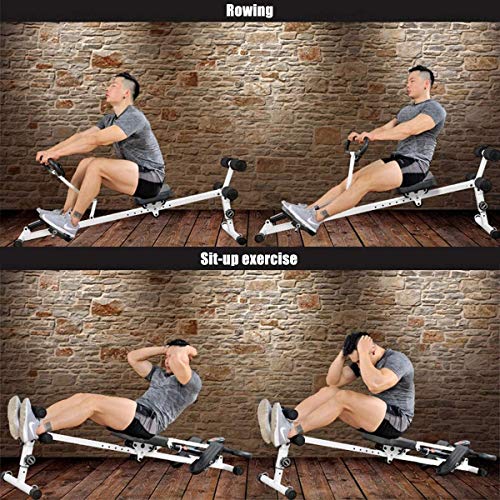 Image of Rowing Machine Adjustable Resistance with 10 Resistance Levels Folding Fitness Rower Slimming and Belly Fitness Equipment for Home Use