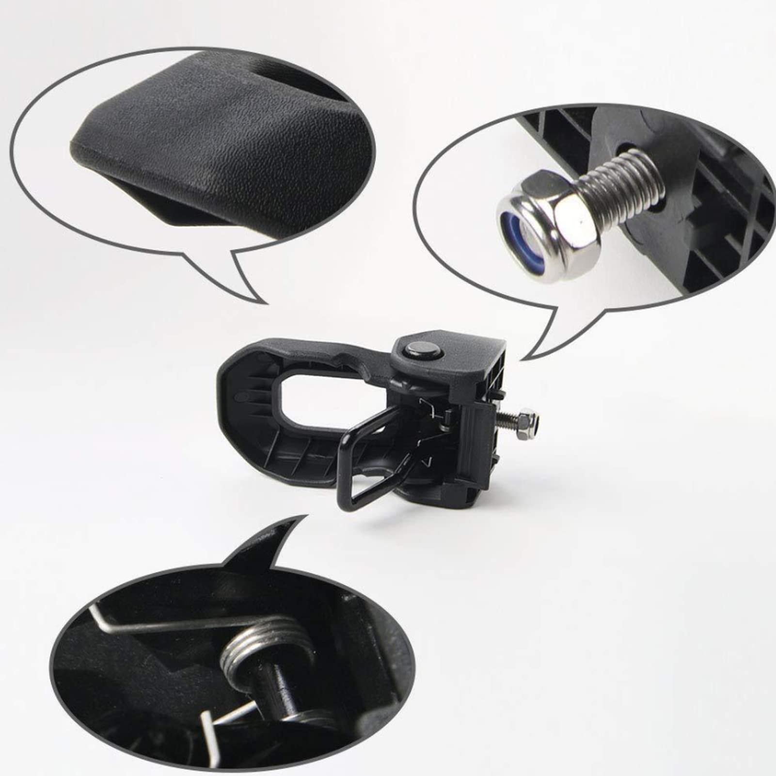 Staffa di bloccaggio del cofano dell'auto Chiusura a scatto Fibbia, fibbia di bloccaggio in acciaio inossidabile ABS adatta per Wrangler JK JL 2007-2018