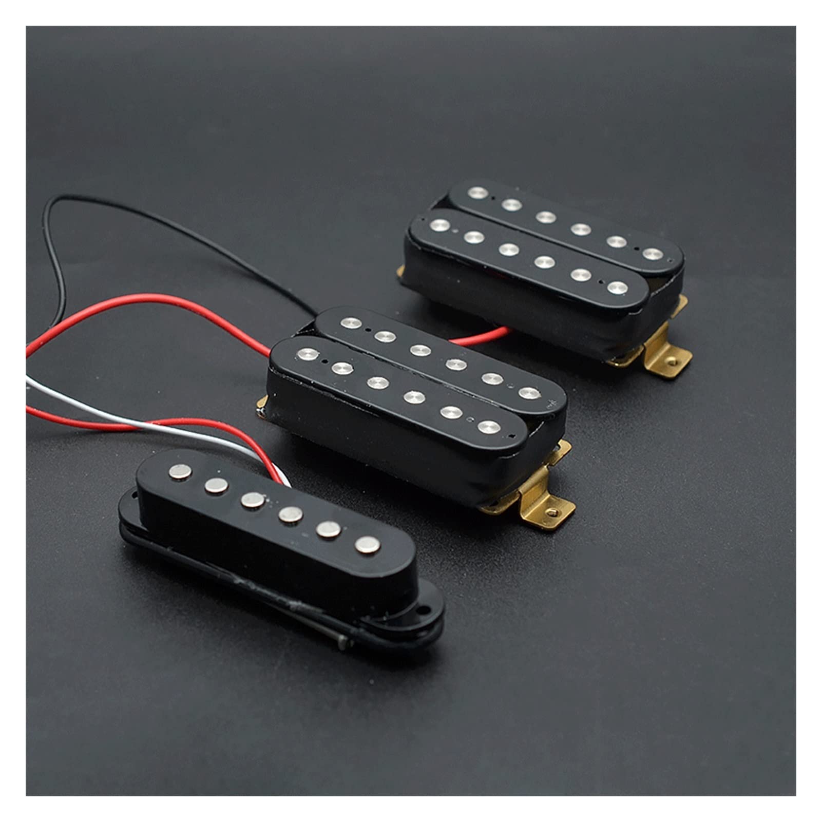 pastilla de guitarra eléctrica Guitarra Eléctrica PickGuard Cargada Pickguard Pickups Pre-cableado Guitarra Eléctrica Blanco guitarra eléctrica pastillas(Black)