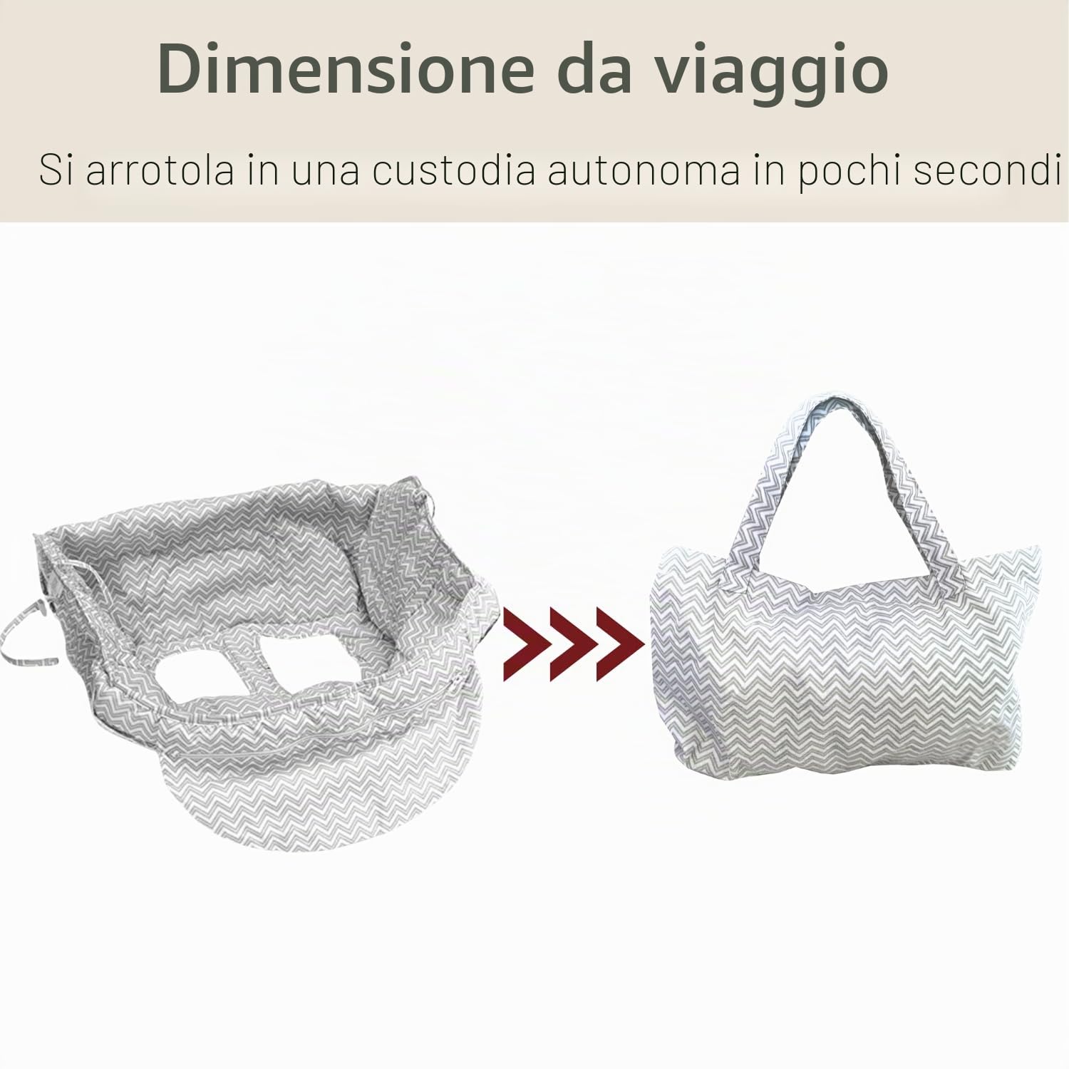 PandaEar Copertura Carrello Spesa Bambini 2-in-1 Seggiolino e Seggiolone Grigio