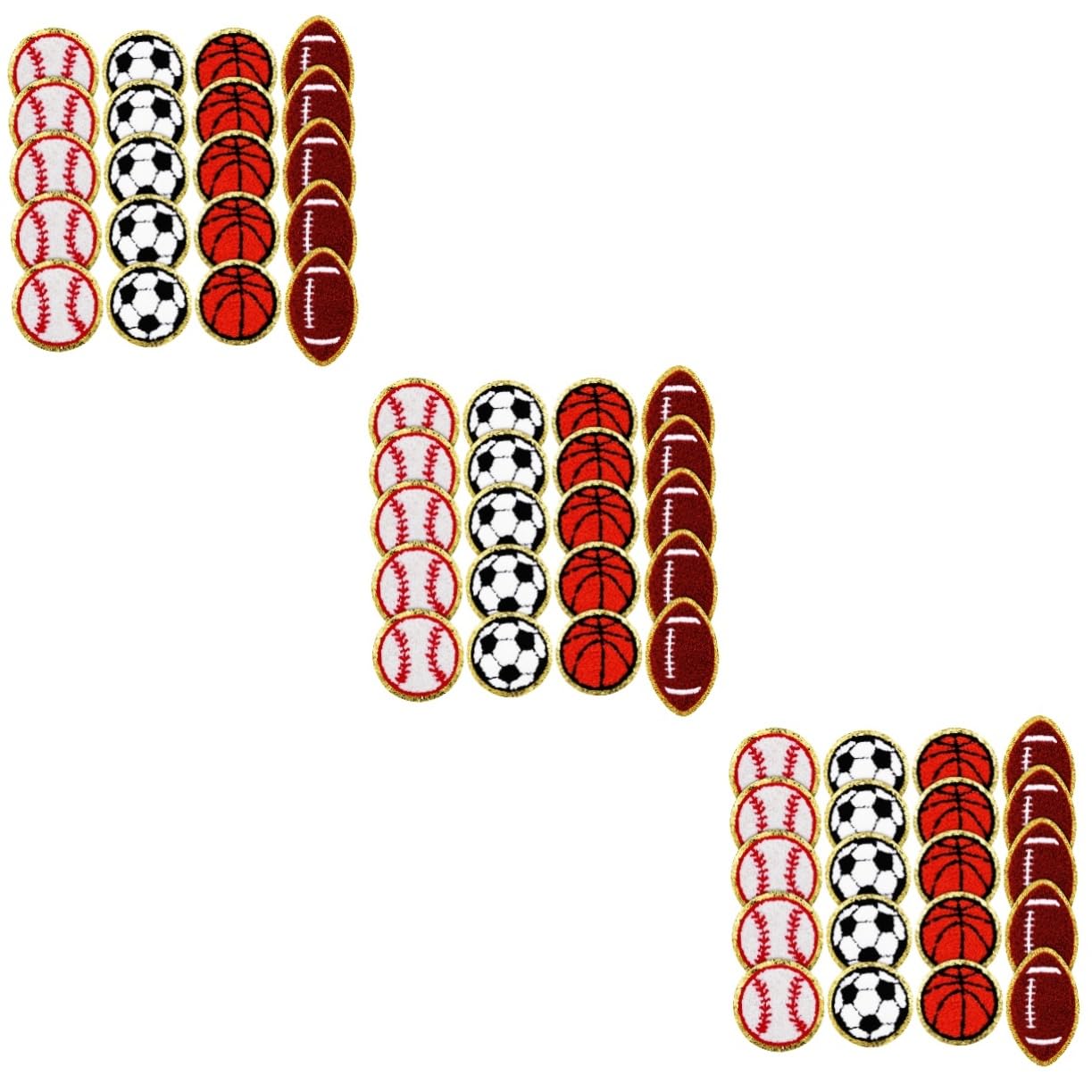 STOBOK 60stücke Bügelpatches Für Basketball Fußball Baseball American Football Reparatur Dekoration Für Jeans Kleidung Und Accessoires Vielfältige Designs Für Sportliebhaber