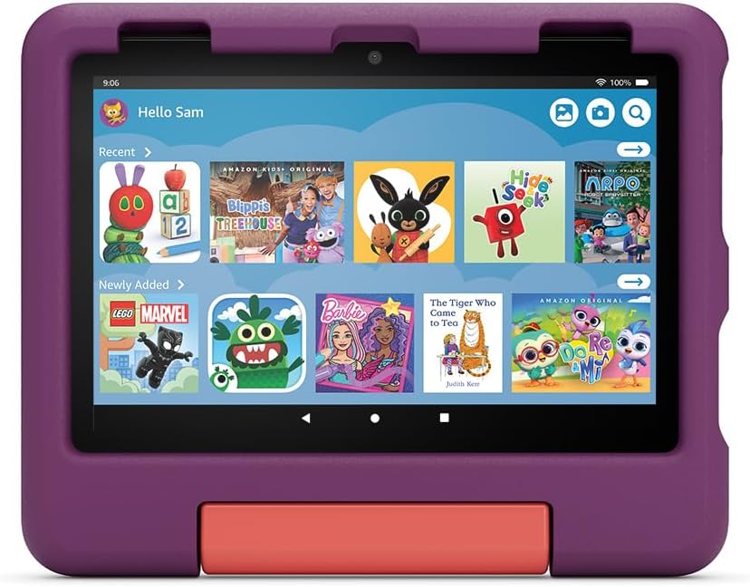 New Amazon Kid-Proof Case for Fire HD 8 tablet (only compatible with 12th generation tablet), Grape New Amazon Kid-Proof Case for Fire HD 8 tablet (only compatible with 12th generation tablet), Grape
