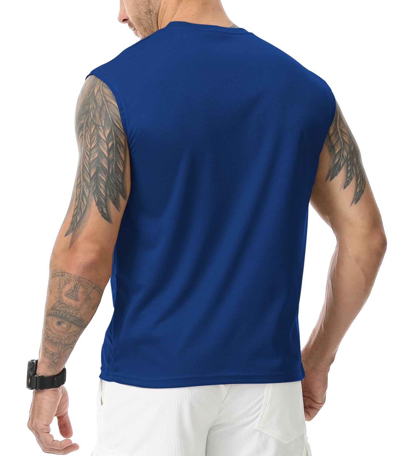 Suwangi 3 Piezas Camiseta Deportiva Sin Mangas Hombre Chalecos de Entrenamiento de Gimnasio Correr Secado Rápido sin Mangas músculo Camiseta