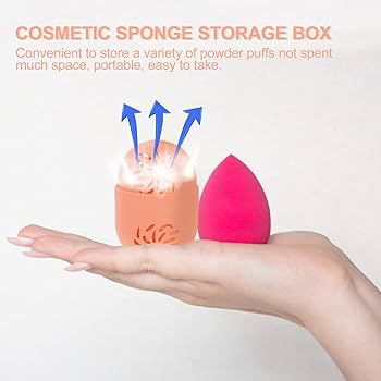 Amazon.co.jp: NERVUP 3 個メイクスポンジ メイクアップスポンジケース