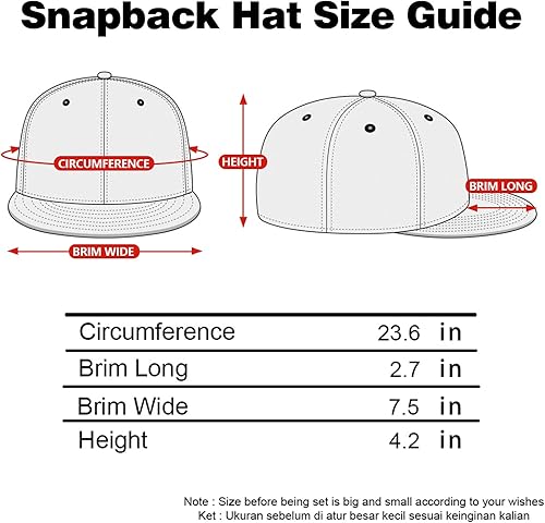 Miniatura 6 de Gorra de béisbol clásica con diseño de visera plana para hombres y mujeres, estilo hip hop, unisex, ajustable