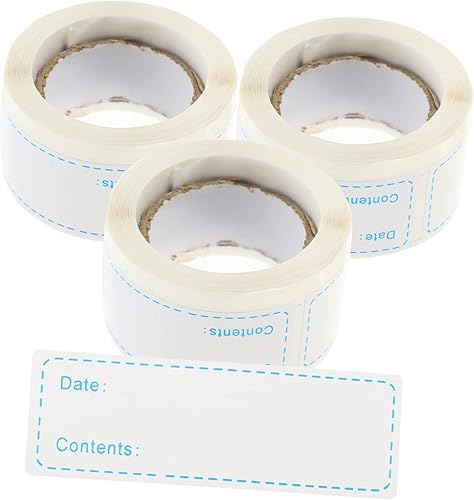 Miniatura 3 de Abaodam 12 Rolls Self-Adhesive Label Dissolvable Food Labels Pantry Labels for Containers Food Date Sticker Freezer Paper Food Preparation Days