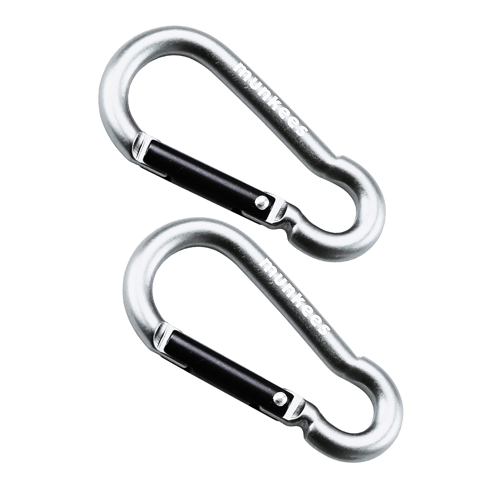 2-Pack 8-Shaped Carabiner Clips Keychain, Spring Snap Caribeener, Aluminum Buckle Hook Accessories