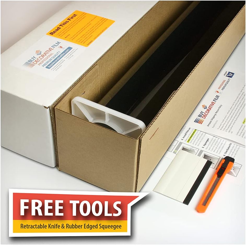BDF NA50 Window Film Sun Control and Heat Rejection Natural Black 50 (Light) - 48in X 50ft