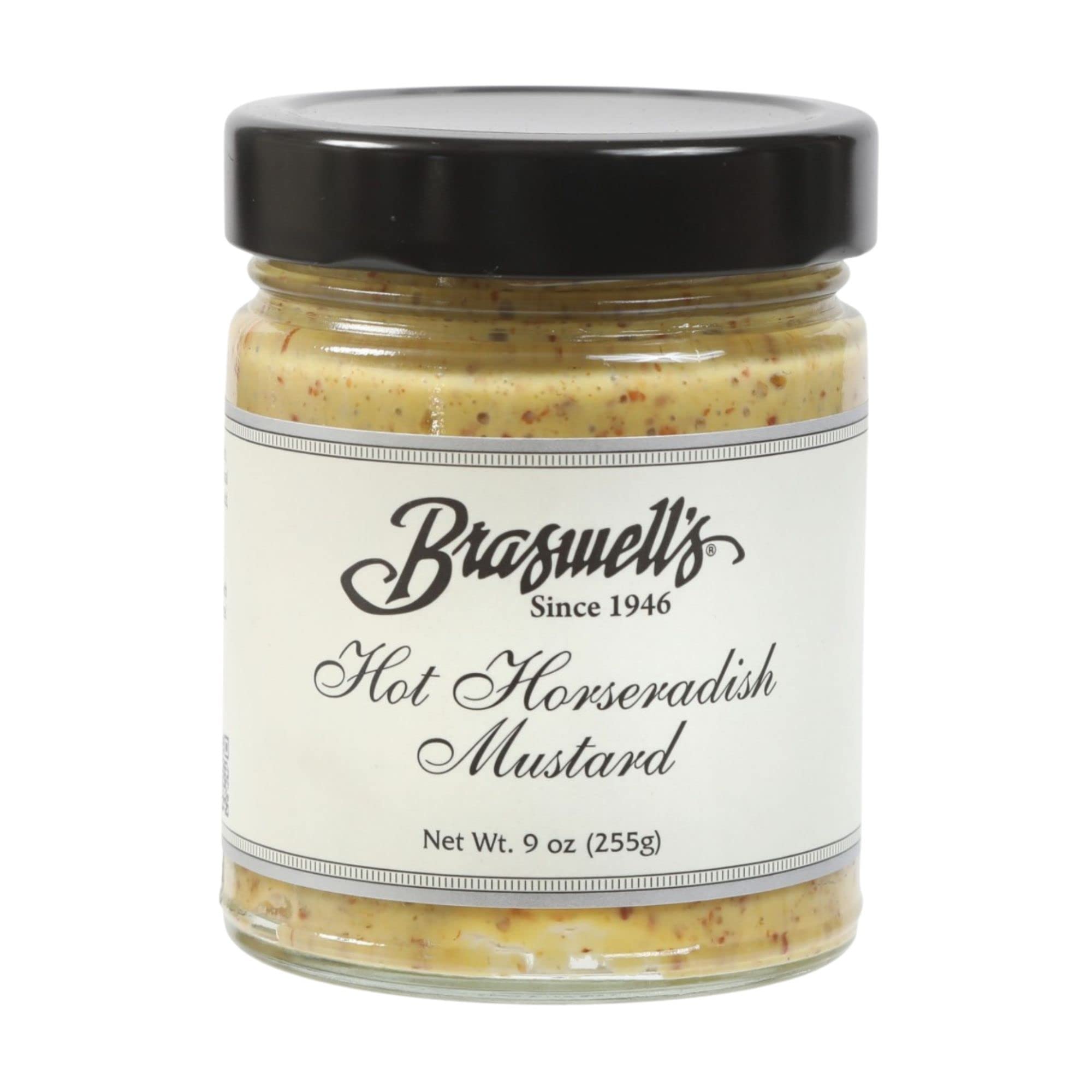 Braswells, Mustard Hot Horseradish, 9 Ounce