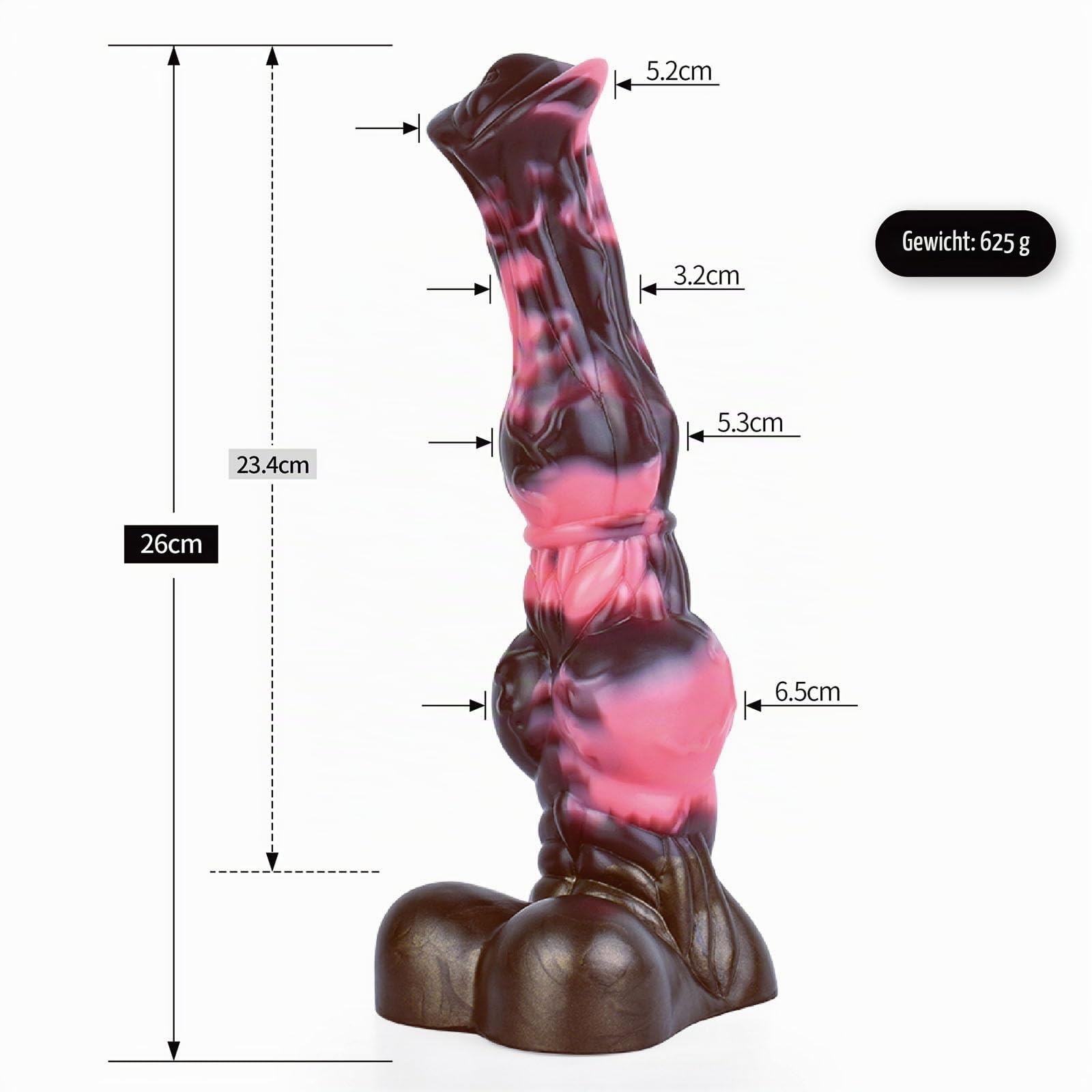 26 cm Super Lang Analdildo Silikon Pferde Dildo Realistischer Spritz Dildo