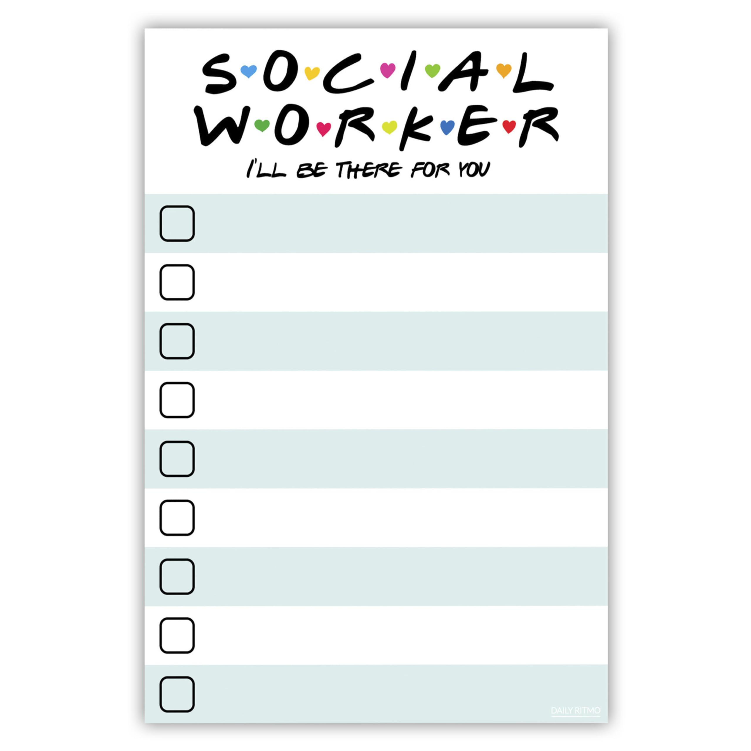Social Worker Gift - to Do List Sticky Notes | Social Work Gifts | I'll Be There for You | Appreciation Week Bulk Gifts for Women and Men