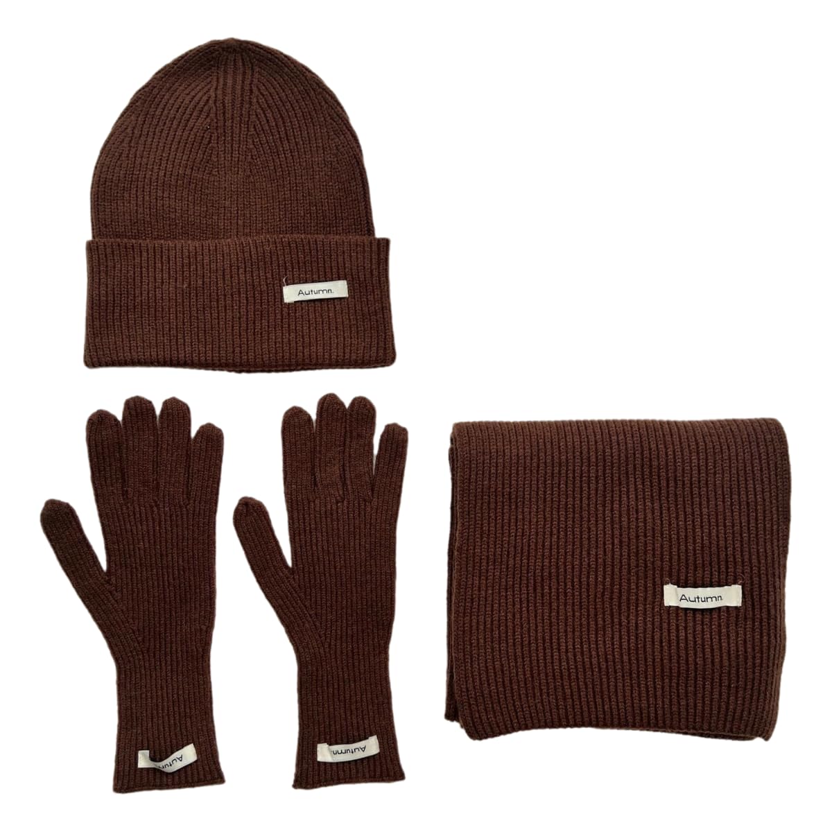 Conjunto gorro bufanda guantes para paseos de invierno y días fríos
