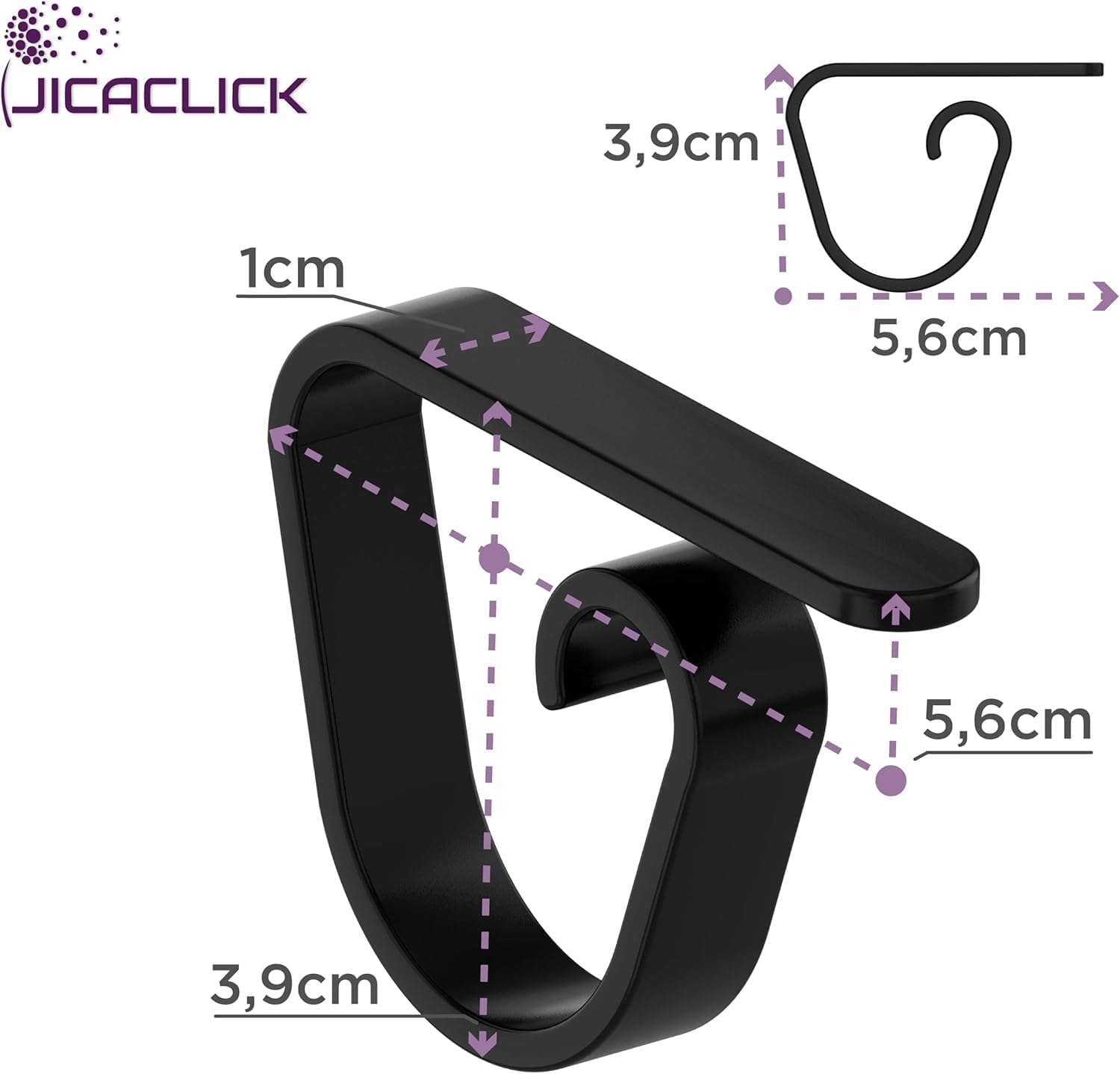 Pinzas Sujeta Manteles de Mesa Pack 50 Clip Grande de Sujecion para Restaurantes Sujetamantel Universal de Plastico Resistente para Hosteleria Ideal Superficie Gruesa Uso Exterior o Interior (Negro)