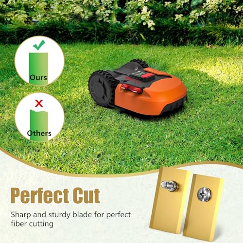 EOPUOZS 30er Set Mähroboter Klingen für Worx Landroid, Hochwertige Ersatzmesser für Rasenmäher mit passenden Schrauben, Titan Messer Klingen kompatibel mit Worx, LandXcape und Einhellzl