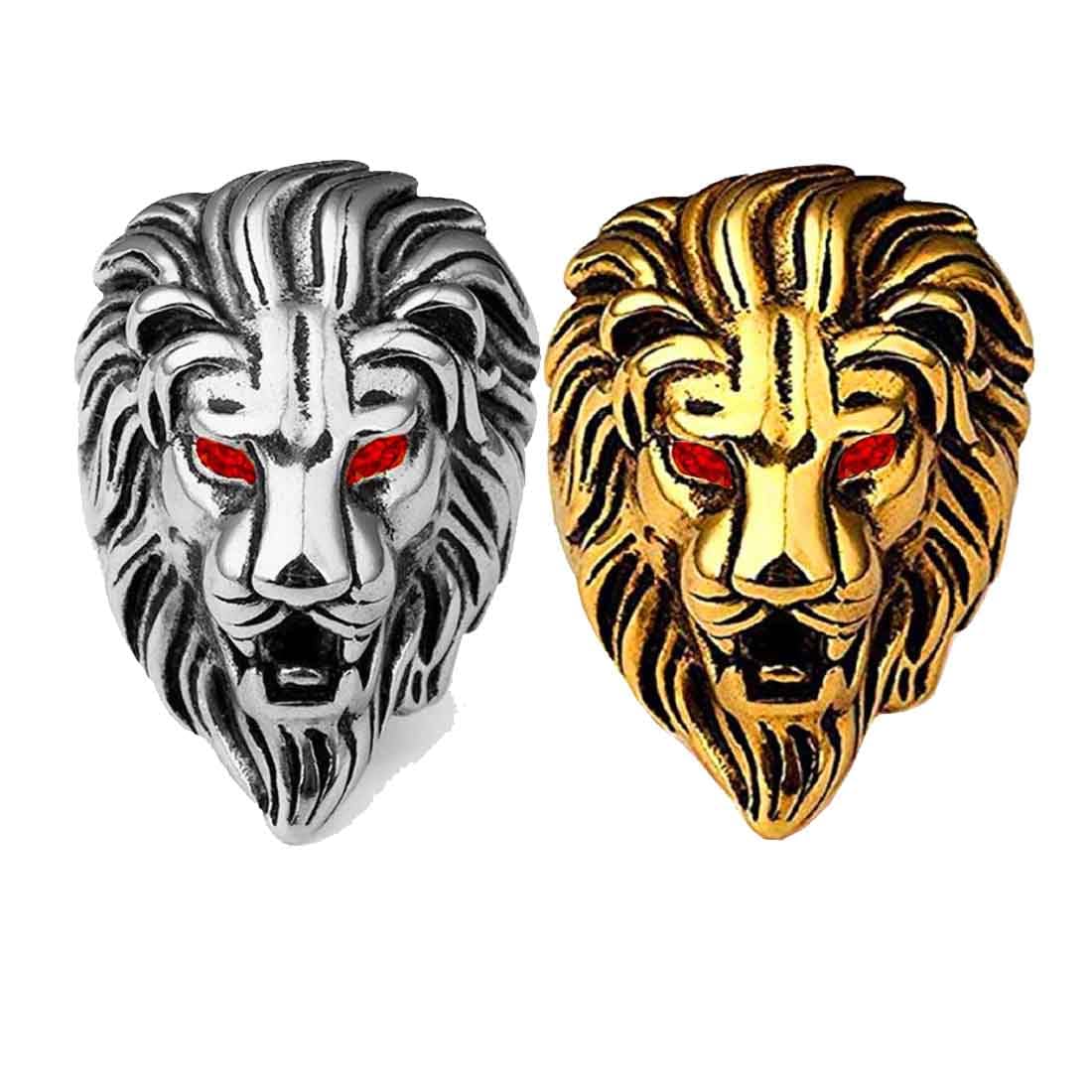 Sullery Lion Head Ring Stainless Steel Silver Gold Ring (B093LRSDJT) Amazon Price History, Amazon Price Tracker