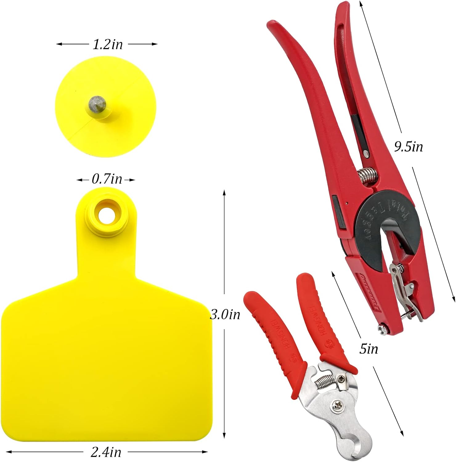 Buy KHEARPSL Cattle Ear Tags Blank 100 Sets Livestock Identification