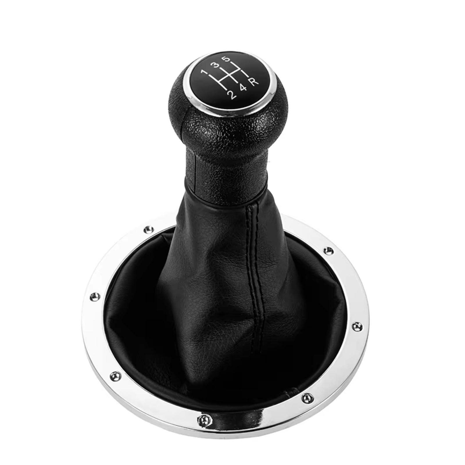 Qwqaab Black Line Manual Gear Knob For Vw For Gol For Pointer For Saveiro For Parati Manual Gear Shift Knob Pu Gaiter Boot 377863293 12Mm(Black Line)